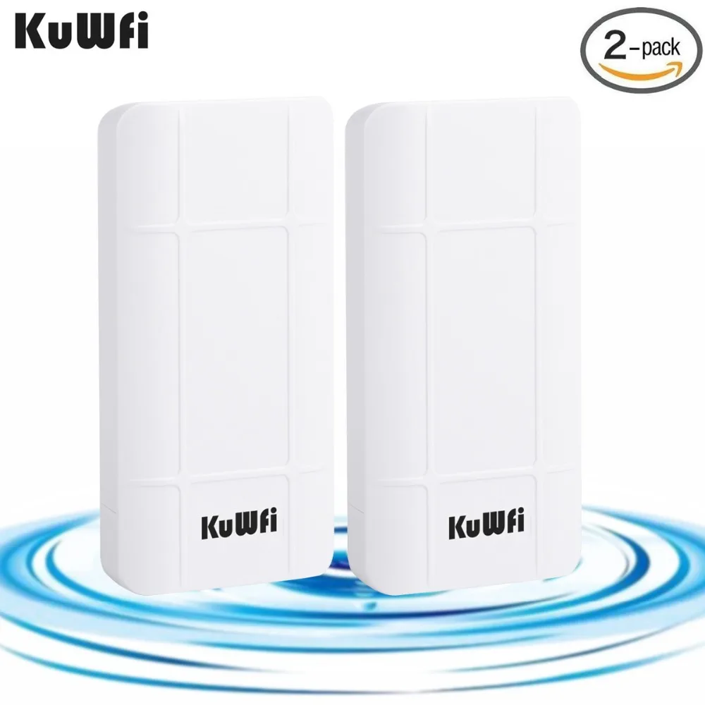 KuWFi 300Mbps Wireless CPE Router Outdoor 1KM Wireless Bridge Repeater Wi-fi Access Point  Wifi  Signal Extender For IP Cameras