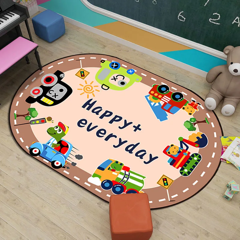 8 3D принт хрустальный бархатный детский игровой коврик 0,6 см коврик для ползания противоскользящий детский ковер круглый развивающий коврик для детей игровой коврик - Цвет: 8