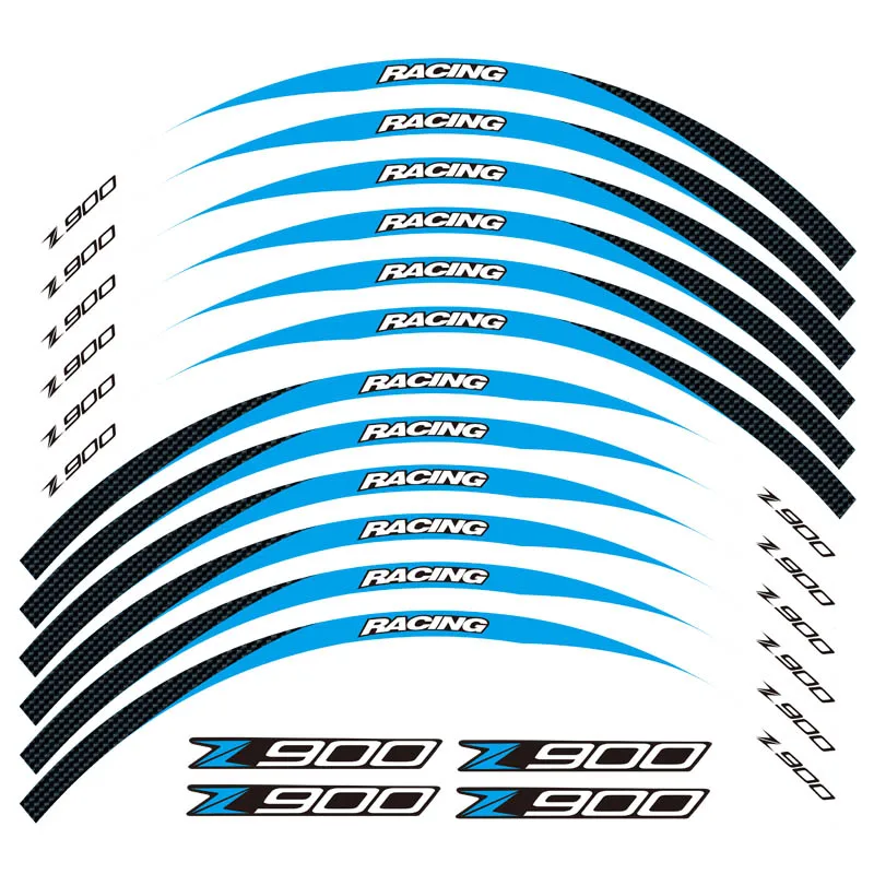 

New motorcycle wheel sticker stripe reflective waterproof tire decal for Kawasaki Z900