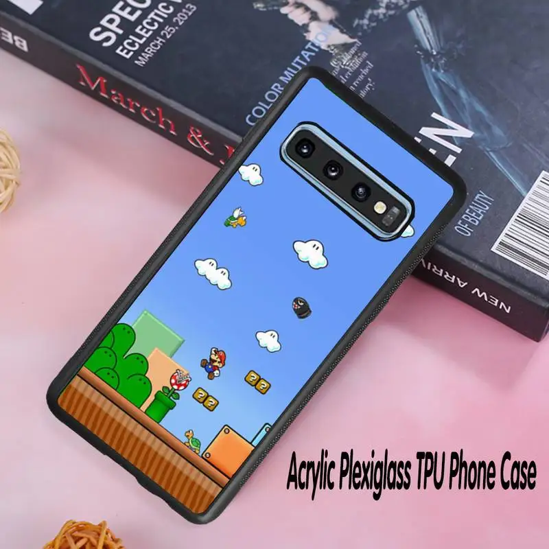 

Super Mario Phone Case Acrylic Plexiglass TPU For Samsung Galaxy S8 S9 S10 s10e S20 PLUS ULTRA S6edge