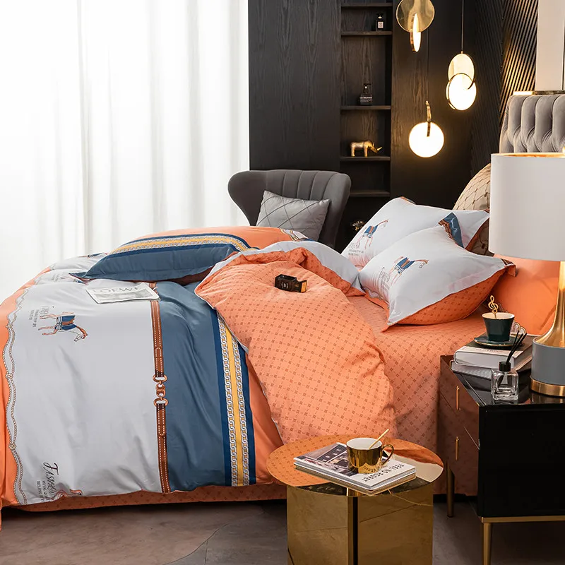 

Four-Piece Bed Sheet, Duvet Cover, Pillowcase, 100% Cotton, Comfortable At Home, Bedding, Stylish And Simple