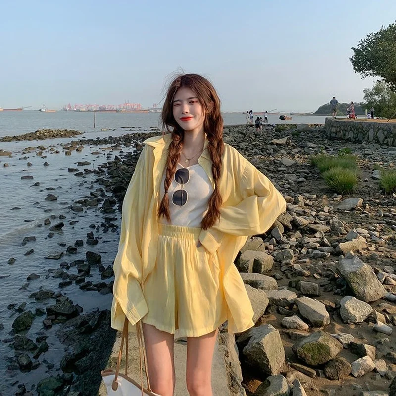 Женский Повседневный костюм с длинным рукавом комплект из двух предметов