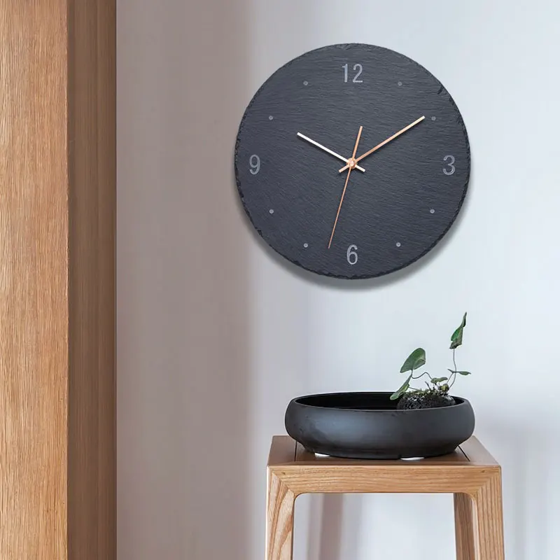 Креативные большие настенные часы гостиная сланец Современный 3d Золотой воздух