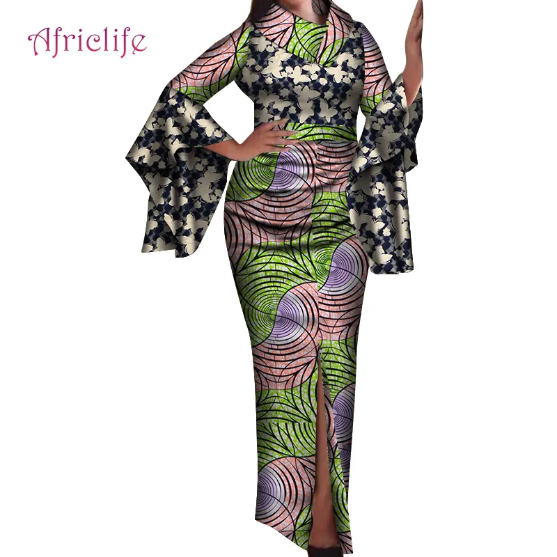 

New Arrivals For 2021 Women Long Skirt Great Lace Patchwork Lady Dress Spring Autumn Type Cotton Fashion Women Dresses WY5300