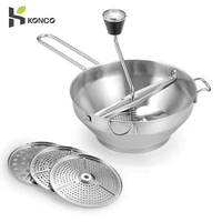 rotary food millkitchen toolsstainless steel manual potato carrot mashers food vegetable mill mud