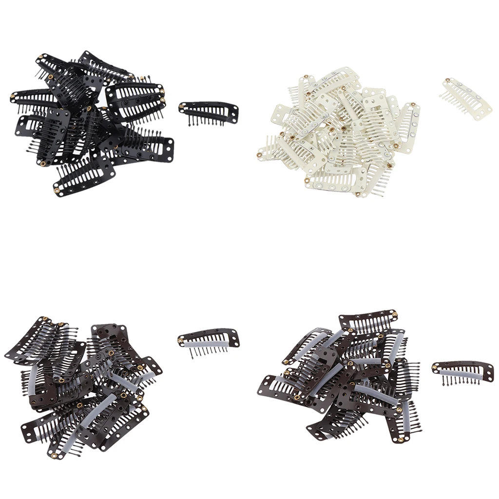 20 штук парики кнопки металлические зажимы для волосы наращивания на заколках