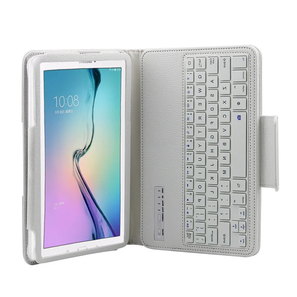 Съемный беспроводной Bluetooth клавиатура кожаный чехол для Samsung Galaxy Tab A 8 0 2017 T380 T385 SM
