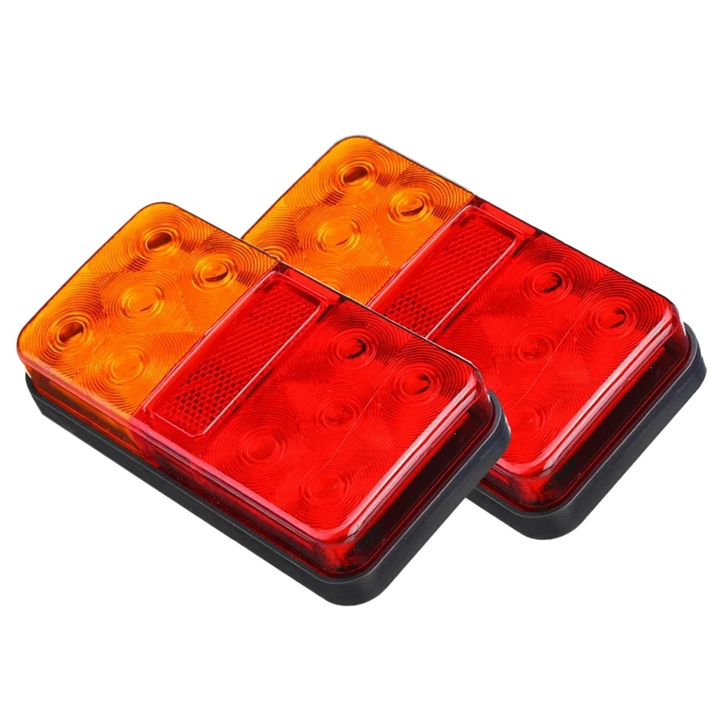 

2Pcs Car LED Trailer Tail Light 12V-80V Truck Side Light 10LED Truck Turn Signal Light for Truck Boat Pickup RV UTV