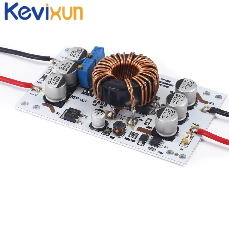 Регулируемый повышающий преобразователь постоянного тока 600 Вт с алюминиевой