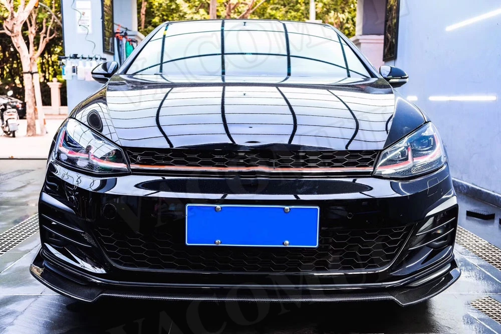Карбоновое волокно передний бампер спойлер для VW Volkswagen MK7.5 Golf 7,5 GTI FRP голова подбородок Лопата протектор