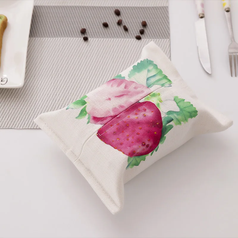 Тканевый чехол для салфеток наполнитель с фруктовым принтом бумажная коробка