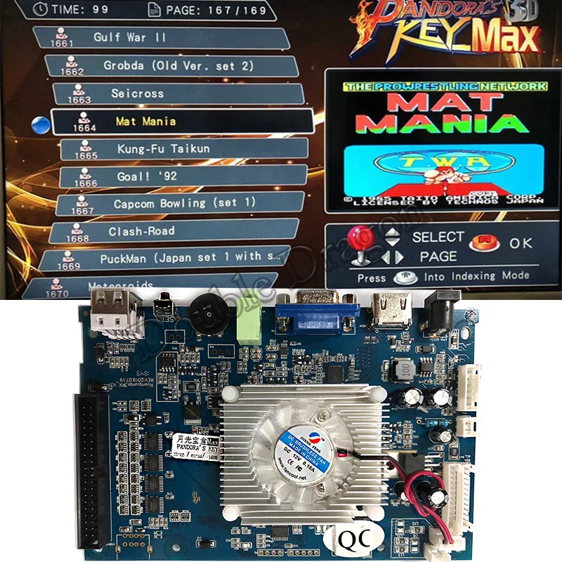 Pandora's 3D Key Max аркадная игра материнская плата, консоль 1688 в 1 VGA HDMI выход Домашняя версия печатная плата с адаптером питания