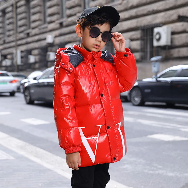 2019 модные пуховики для маленьких мальчиков зимние спортивные Водонепроницаемые