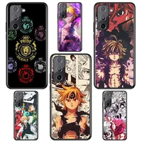 seven deadly sins for samsung galaxy s22 s21 s20 fe ultra pro lite s10 5g s10e s9 s8 s7 s6 edge plus black phone case