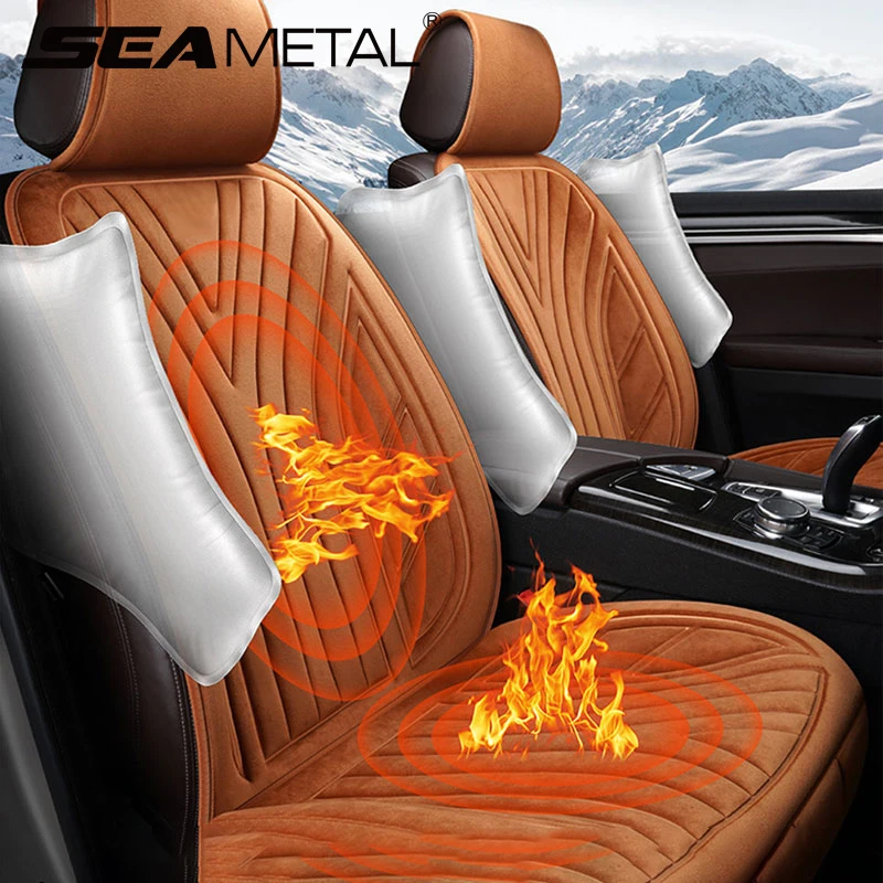

Универсальный Зимний теплый чехол для автомобильного сиденья с подогревом, 12 В/24 В, 30 Вт, подогрев электрического сиденья автомобиля, подушк...