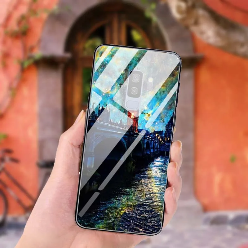 Чехлы из закаленного стекла для телефонов Samsung Galaxy J4 Note 9 10 20 S8 S9 S10 S10E S20 Plus оболочка