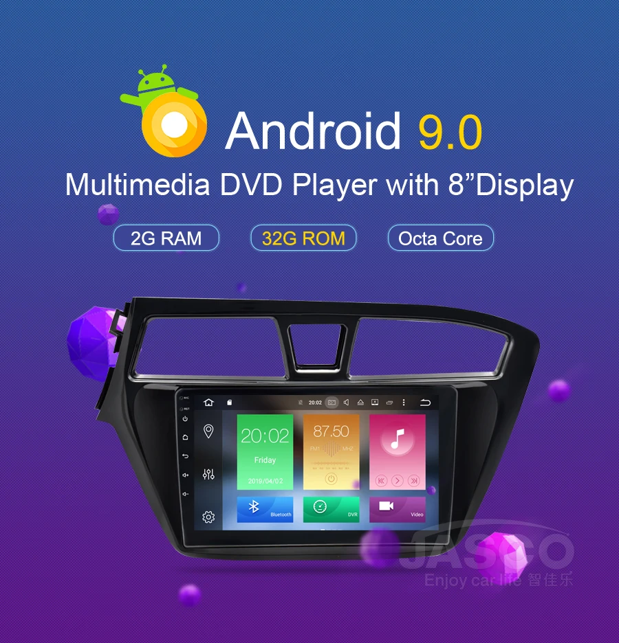 Android 9,0 Автомобильный DVD стерео мультимедиа головное устройство для HYUNDAI I20 Авто ПК радио gps навигация видео аудио 4 г ram