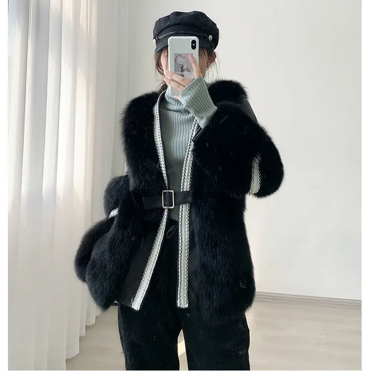 Real fox fur coat female fur all-in-one fur coat small fragrant wind young style 2021 winter new style