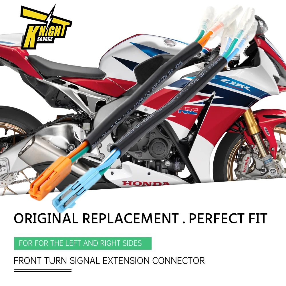 

2pcs Front Turn Signal Light Harness Lamp Adapter Extension Cable Marker Wire Adapters Plug For HONDA CRF300L Multiple Models