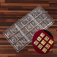 2020 diy tool new design square snowman chocolate mould pc 1660 christmas fawn baking mould chocolate mold