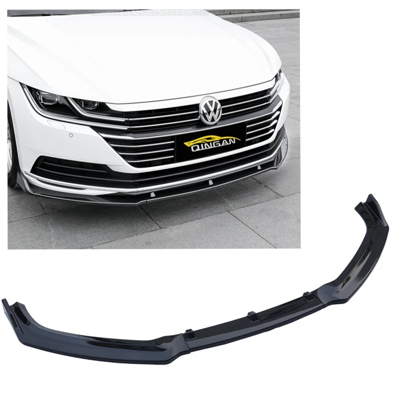 

New 3 Pcs car front bumper lip spoiler splitter diffuser ABS color body kit for Volkswagen Passat CC ARTEON 2019+