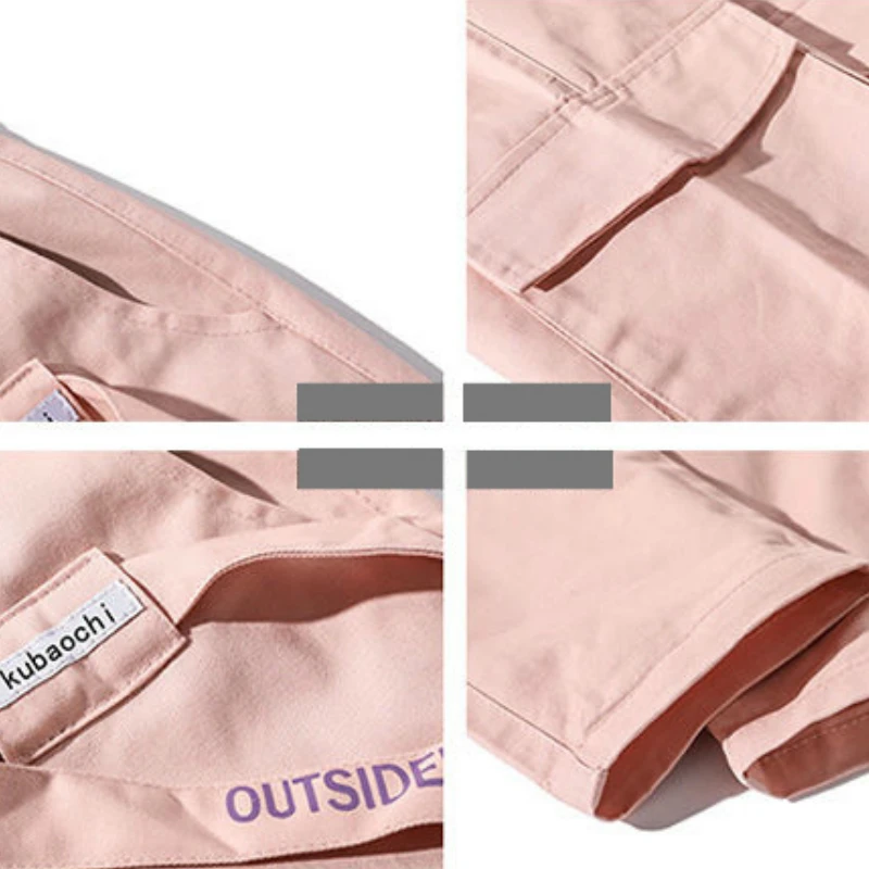 

Cargo Pants Women Patchwork Plus Size 3XL Couples Oversize Cargo Trousers Female Pockets Unisex BF Korean Style Harajuku Student