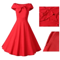 womens lapel bowtie collared 1940s vintage dress retro rockabilly dress sleeveless swing dress