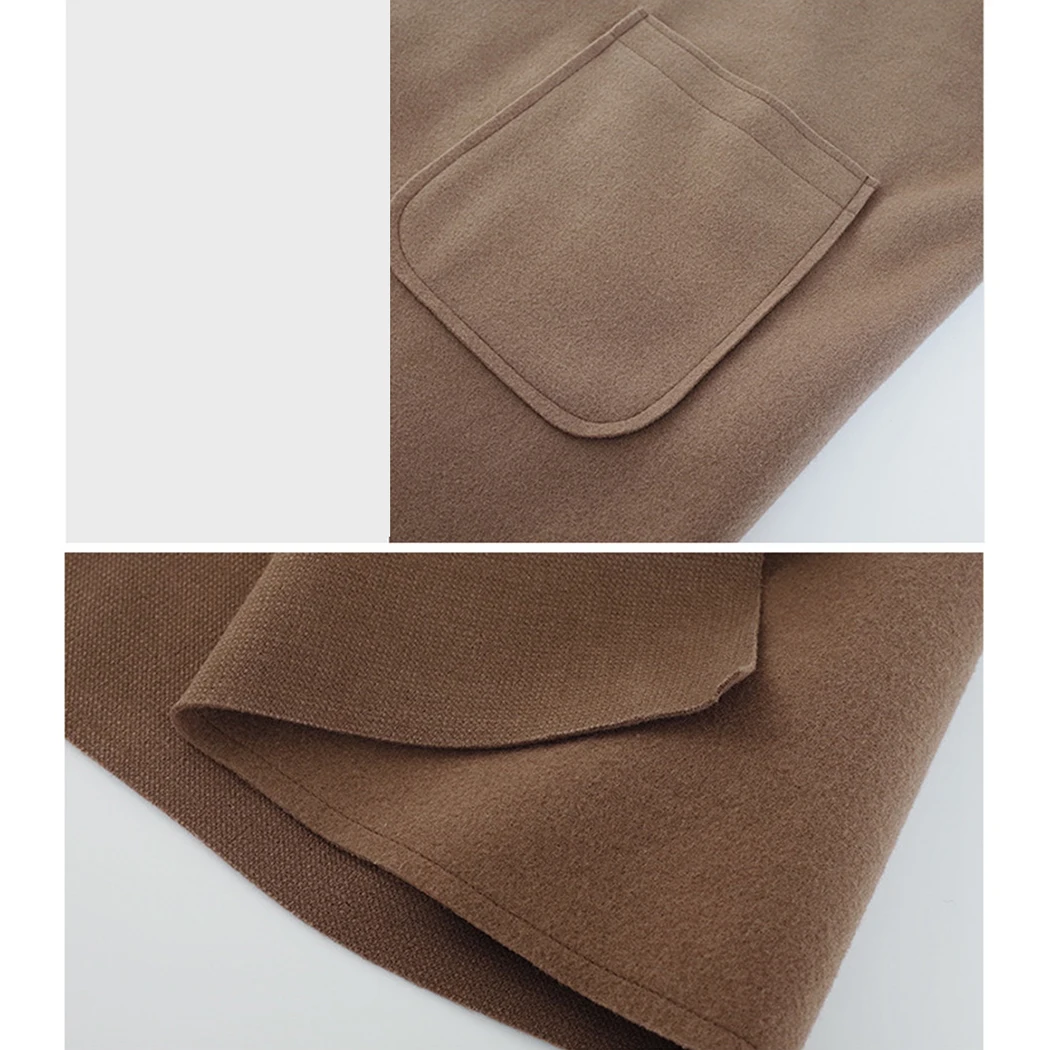 Womens Winter Autumn Elegant Long Oversized Thin Woolen Coats Casual Sleeve Solid Outwear Female Overcoat Cloak Cardigan | Женская