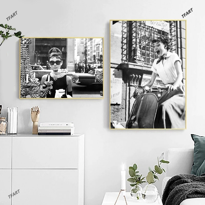 

British Goddess Actress Black and White Art Full Diamond Embroidery Diamond Painting Diamond Inlaid DIY Room Decoration