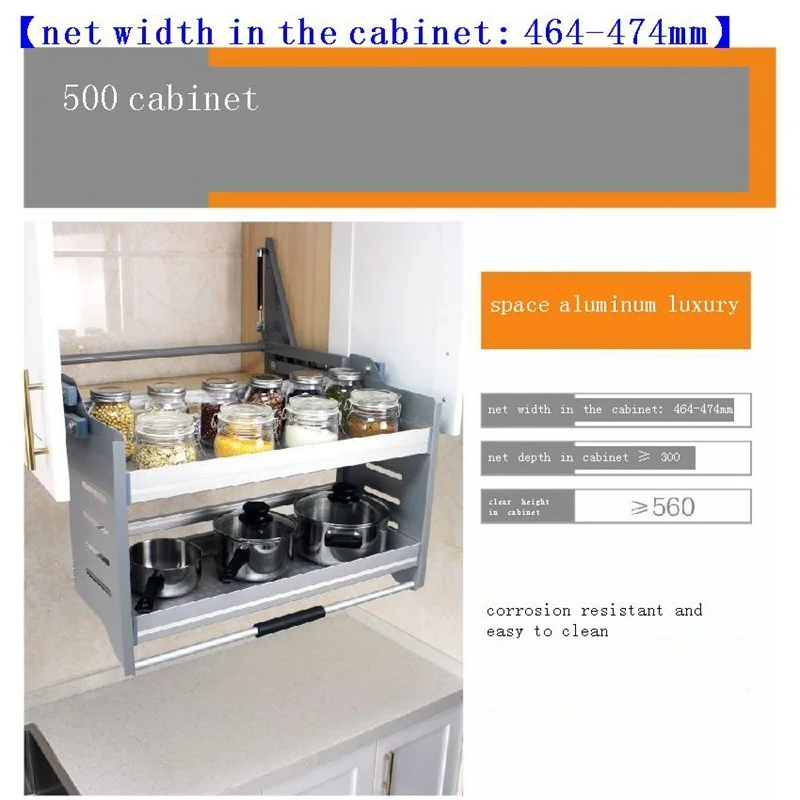 

Colgar En La Ducha Cestas Corredera Organizer and Storage Stainless Steel Hanging Cocina Cuisine Cozinha Kitchen Cabinet Basket