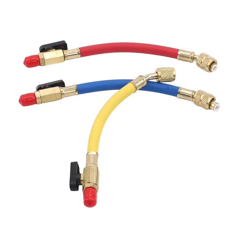 

3 шт. практичный манометр набор а/с кондиционер холодильные зарядные шланги Высокое качество прочные аппаратные принадлежности