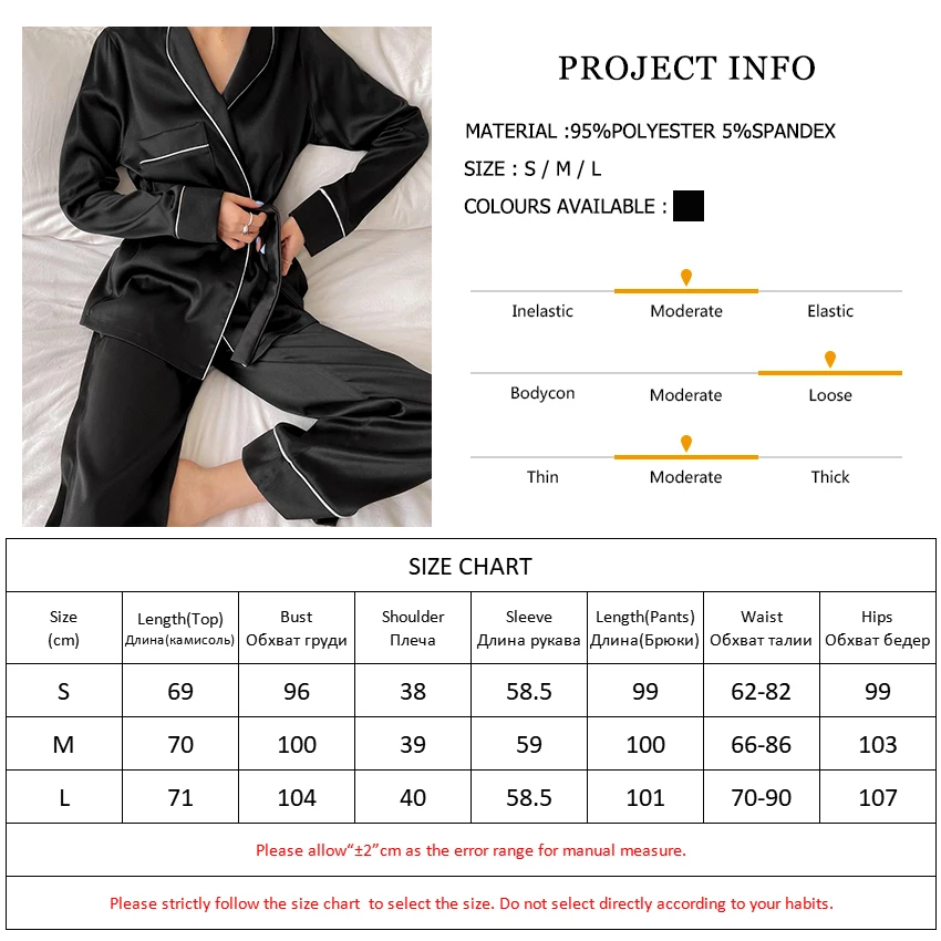 

HiLoc Long Sleeve Satin Pajama Sets Pocket Home Suit For Women Two Piece Set Pajamas With Pants Sleepwear Elegant Nightgown 2021
