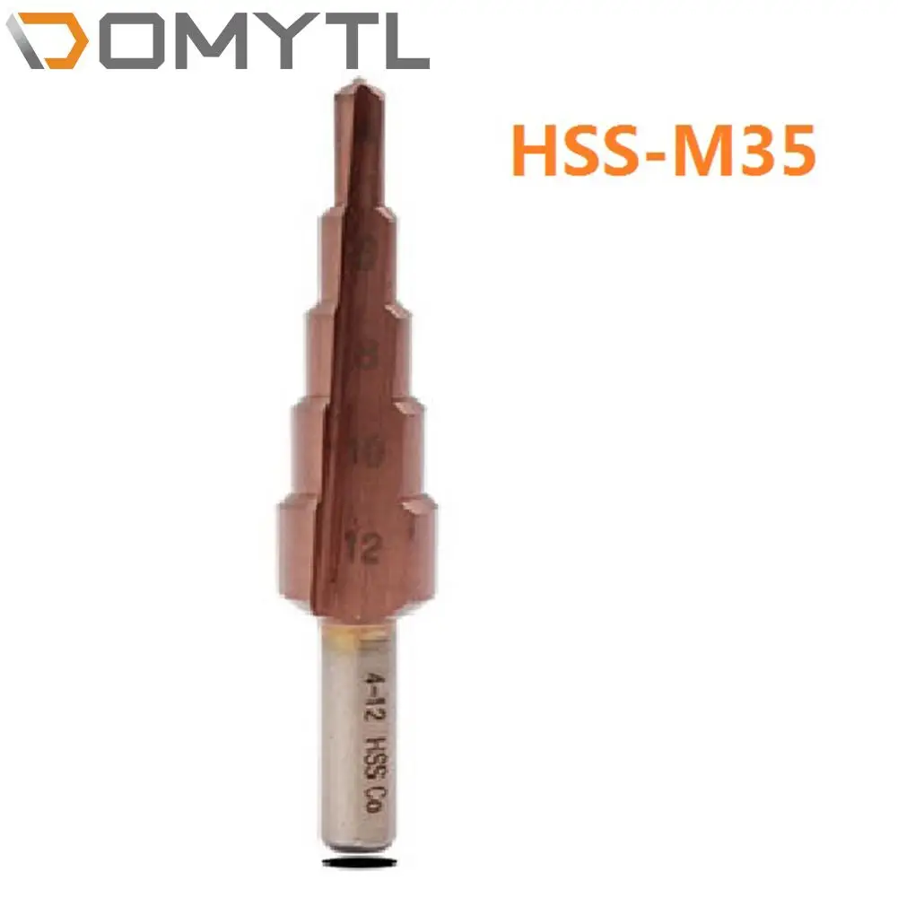 

Metric Spiral Flute The Pagoda Shape Hole Cutter 4-12/20/32mm HSS Steel Cone Drill Bit Set HSS Steel Step Sharpening M35