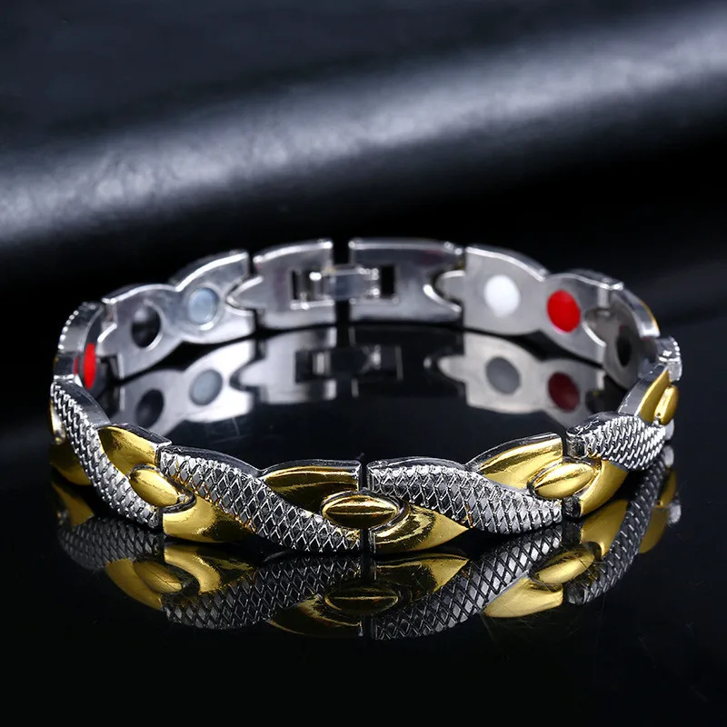 10 мм съемный магнитный браслет из нержавеющей стали для мужчин витая здоровая