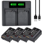 4X 2280 мАч, DMW-BLK22 ДМВ BLK22 Батарея + светодиодным дисплеем и двойным портом Зарядное устройство для цифрового фотоаппарата Panasonic LUMIX DC-S5 DC-S5K камеры