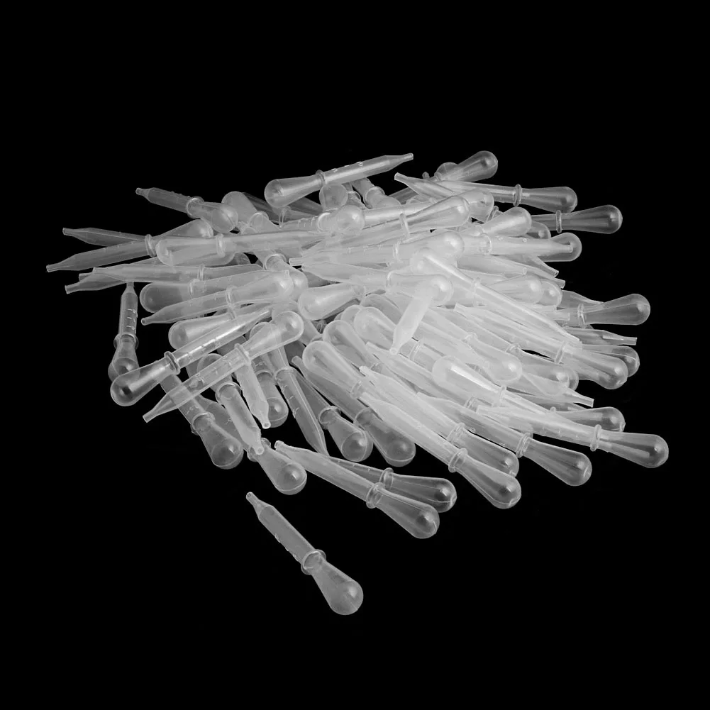 

2021 New 100 Disposable Plastic Airbrush Paint PIPETTE EYE DROPPERS Transfer Liquids Mix