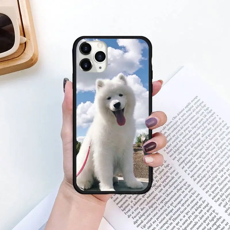 

Cute dog Samoyed animal Phone Case for iPhone 11 12 mini pro XS MAX 8 7 6 6S Plus X 5S SE 2020 XR Luxury brand shell funda
