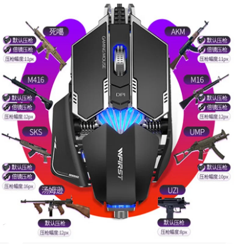 

G403 20G Gaming Mouse Mice USB Wired Optical 4000DPI Mouse With Prism RGB Illumination For LOL CS Battleground Mouse
