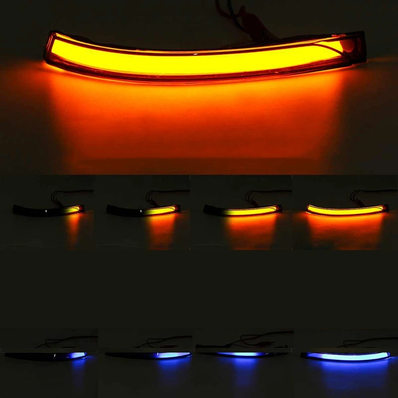 2 предмета Динамический светодиодный поворотник светильник Зеркало заднего вида