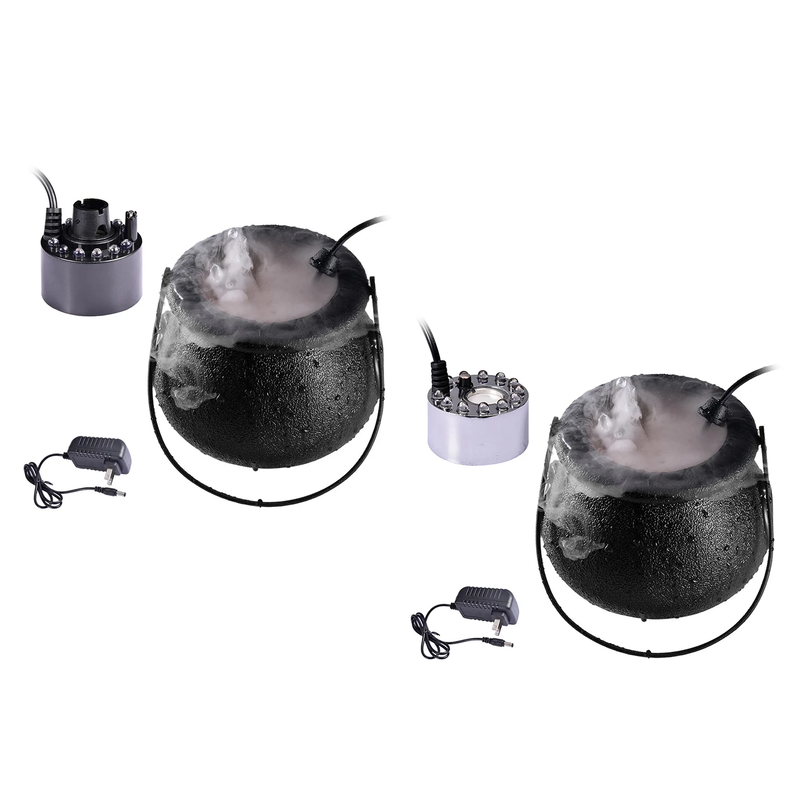 

Mist Maker LED Fogger Indoor Water Fountain Ghost House Fog Machine for Halloween Room Rockery Vase Birdbath Prop