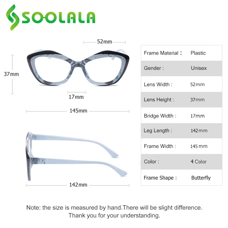 Женские очки для чтения SOOLALA солнцезащитные с бабочкой и цветочным рисунком