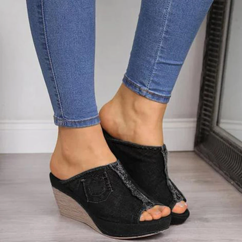 

New Arrival 2020 Women's Sandals Women Summer Fashion Leisure Fish Mouth Sandals Thick Bottom Slippers Wedges Shoes Women