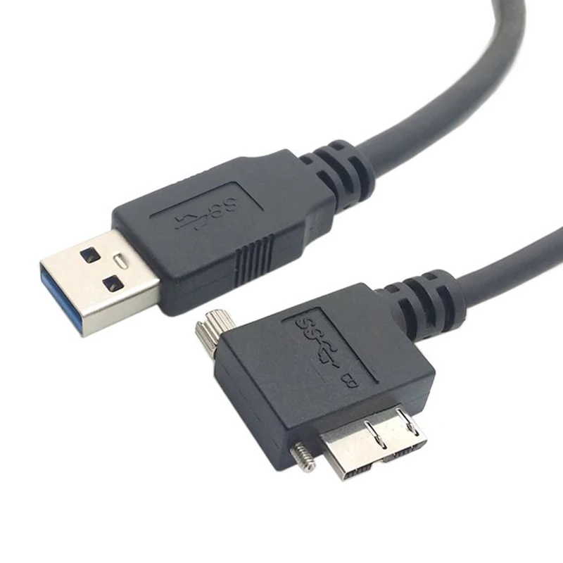 Кабель USB 3 0 A Male to Micro B с левым углом 90 градусов запорными винтами для Nikon D800 D800E D810 15