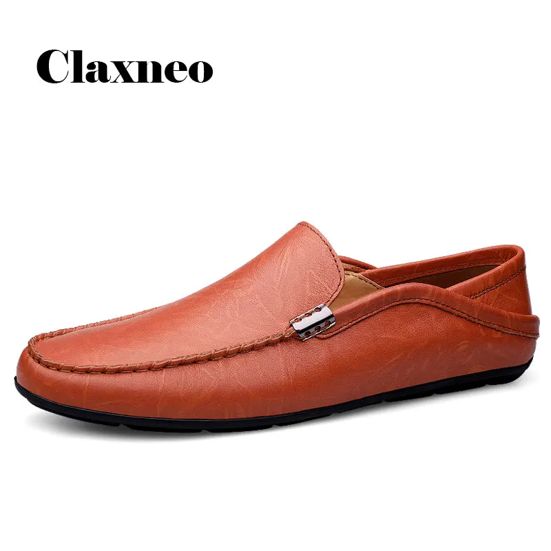 Мужские Водонепроницаемые Мокасины CLAXNEO Модные Кожаные слипоны дышащие мокасины