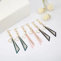 korean fashion geometric triangle long earrings simple personality womens earrings street hip hop party jewelry accessories