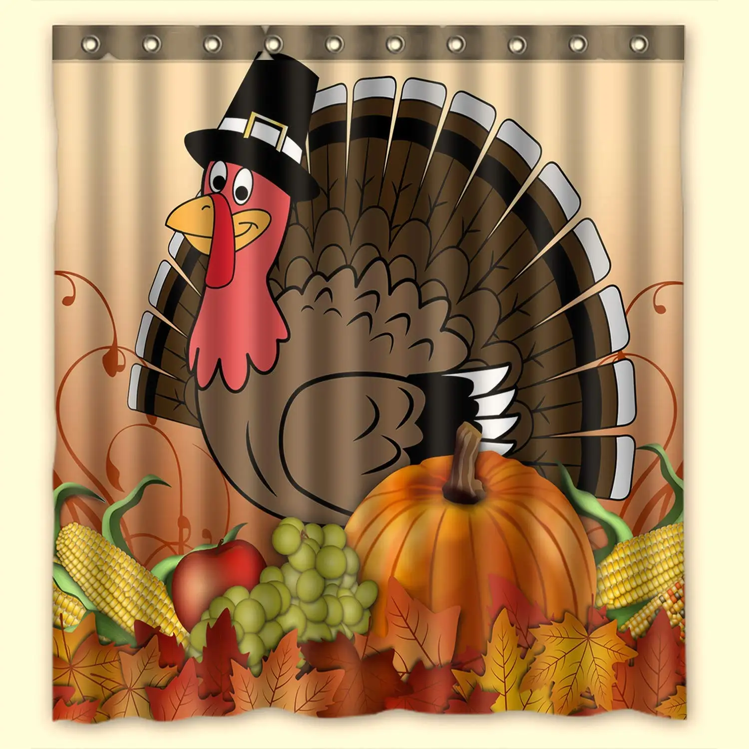 

Турция с тыквой водонепроницаемый Фотофон на День Благодарения