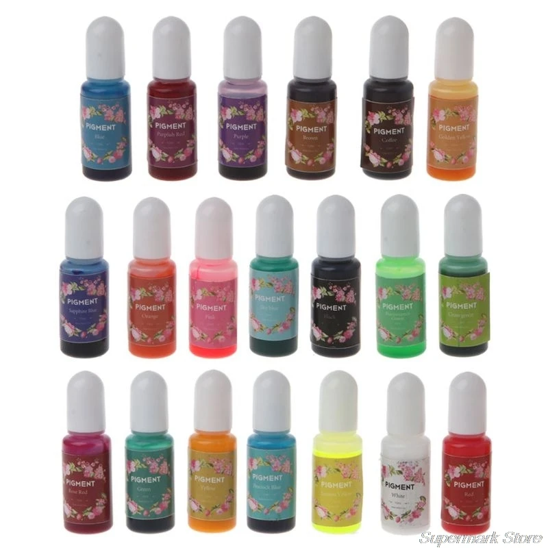 

20 Colors Epoxy Resin Pigment Kit Liquid Epoxy Resin Mold Colorant Dye Resin Jewelry Making Art Crafts F05 21 Dropshipping