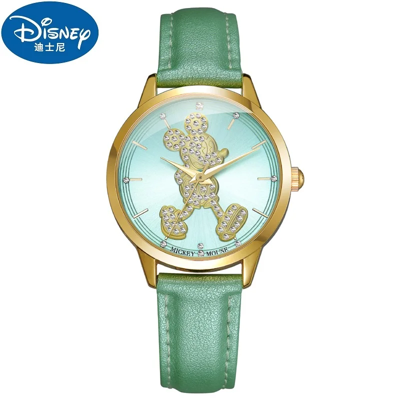 Часы женские кварцевые с кристаллами и изображением Микки Мауса|Детские часы| |
