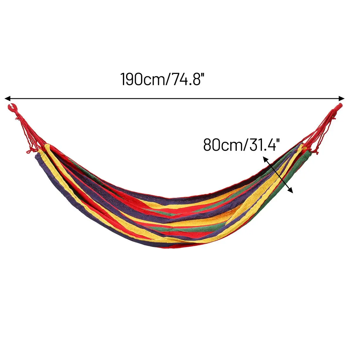 

190x80cm Single Portable Hammock Outdoor Hammock Garden Sports Home Travel Camping Swing Canvas Stripe Hang Bed Hanging Hammock