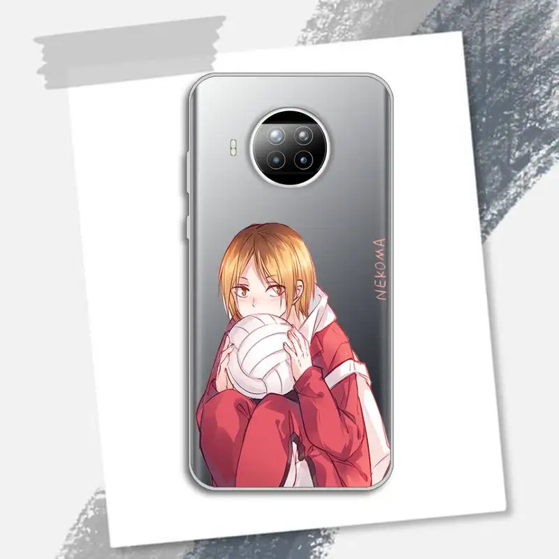 

Kenma Kozume of Haikyuu anime Phone Case Transparent for Xiaomi Redmi note 10 t 8 9 pro lite 11 shell cover funda